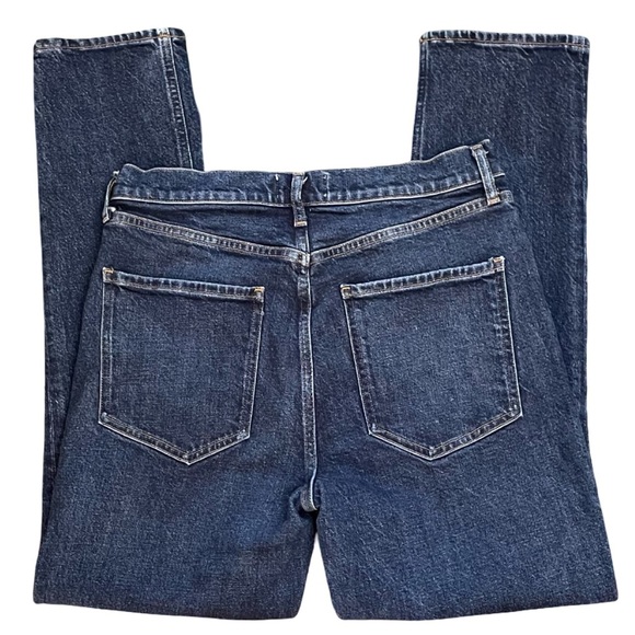 AGOLDE Riley Long High Rise Slim Straight Medium Blue Button Fly Women's Size 29 - Picture 7 of 12